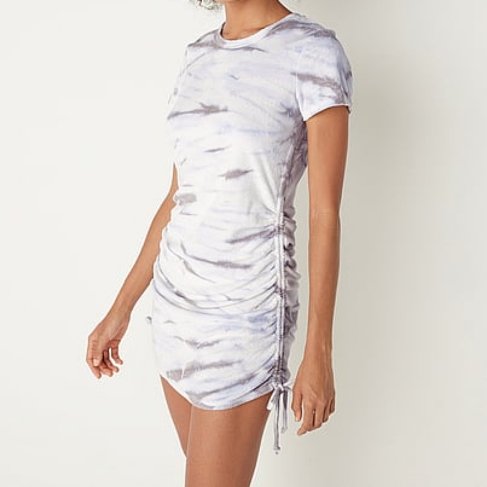 BEACH TERRY RUCHED SIDE DRESS sz. M. NWT
